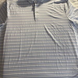 NWT RLX Ralph Lauren Performance light Blue striped men’s Golf Polo Sz xxl $110